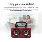 Altoparlanti subwoofer wireless in legno con Bluetooth