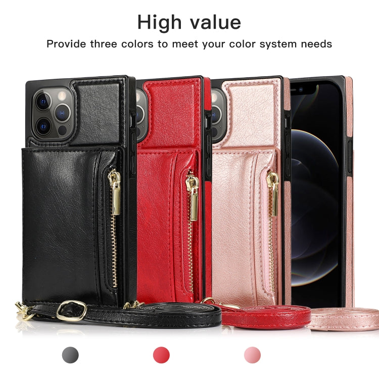 Custodia portafoglio in TPU e PU con cerniera per iPhone