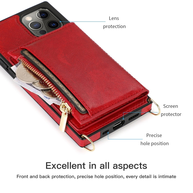 Custodia portafoglio in TPU e PU con cerniera per iPhone
