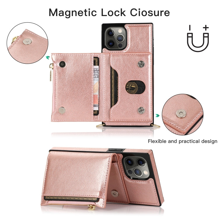 Custodia portafoglio in TPU e PU con cerniera per iPhone