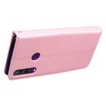 Custodia portafoglio in pelle PU rosa per Galaxy A21s