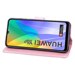 Custodia portafoglio in pelle PU rosa per Galaxy A21s