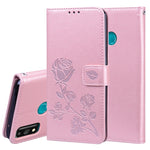 Custodia portafoglio in pelle PU rosa per Galaxy A21s