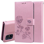 Custodia portafoglio in pelle PU rosa per Galaxy A21s