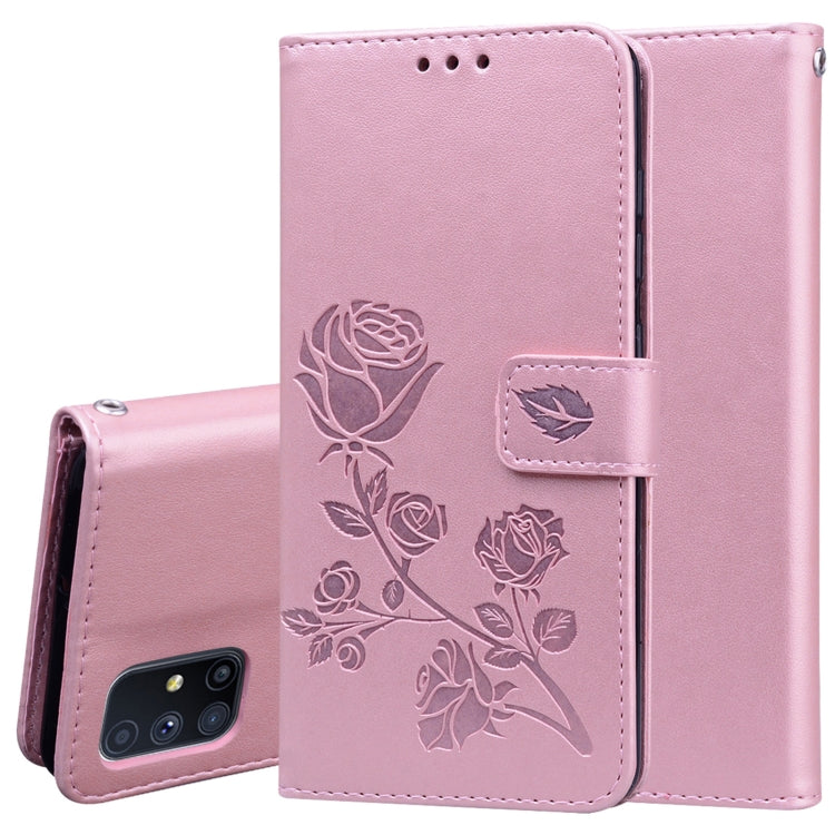 Custodia portafoglio in pelle PU rosa per Galaxy A21s