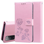 Custodia portafoglio in pelle PU rosa con slot carte