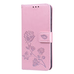 Custodia portafoglio in pelle PU rosa con slot carte