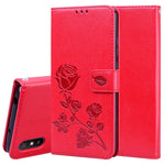 Custodia portafoglio in pelle PU rosa con slot carte