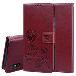 Custodia portafoglio in pelle PU rosa con slot carte