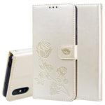 Custodia portafoglio in pelle PU rosa con slot carte