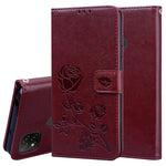 Custodia portafoglio in pelle PU rosa con slot carte