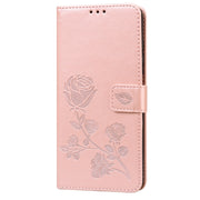 Custodia in pelle PU con vibrazione orizzontale in rilievo rosa con supporto, slot per carte e portafoglio, For Xiaomi Poco X3 NFC