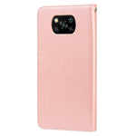 Custodia portafoglio in pelle PU rosa per Xiaomi Poco X3 NFC