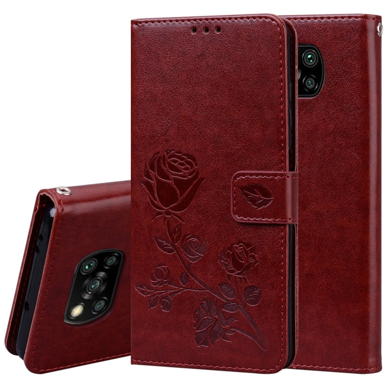Custodia portafoglio in pelle PU rosa per Xiaomi Poco X3 NFC
