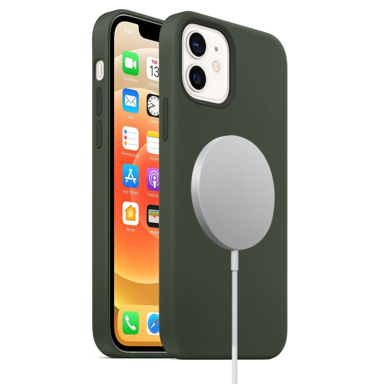 Custodia silicone liquido MagSafe per iPhone 12