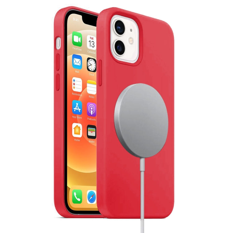 Custodia silicone liquido MagSafe per iPhone 12