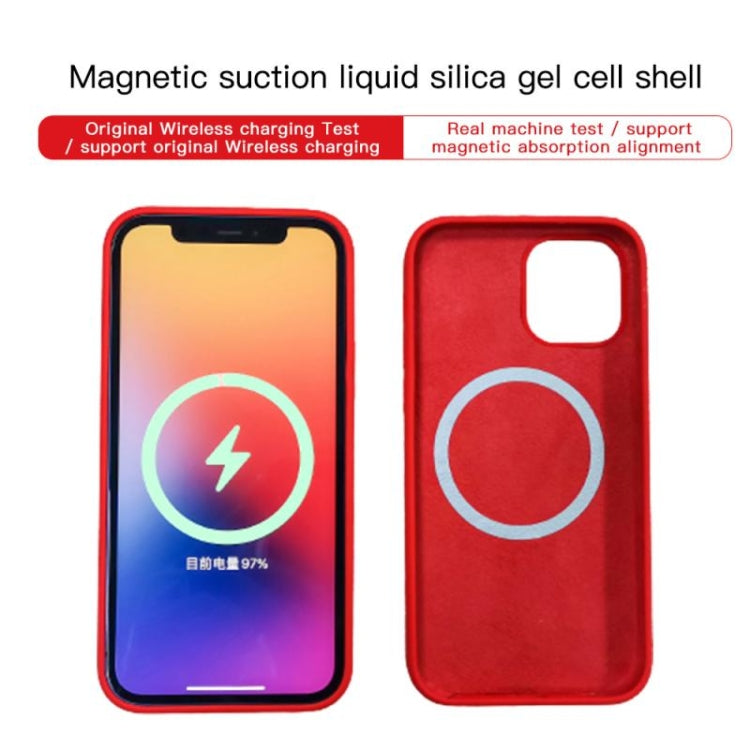 Custodia silicone liquido MagSafe per iPhone 12