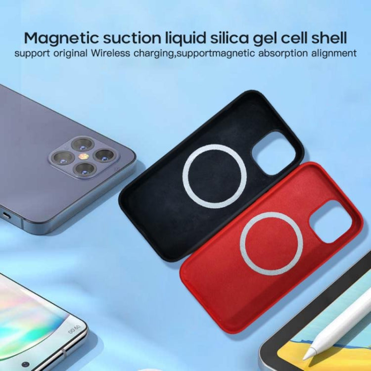 Custodia silicone liquido MagSafe per iPhone 12