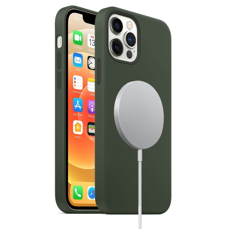 Custodia silicone liquido MagSafe per iPhone 12