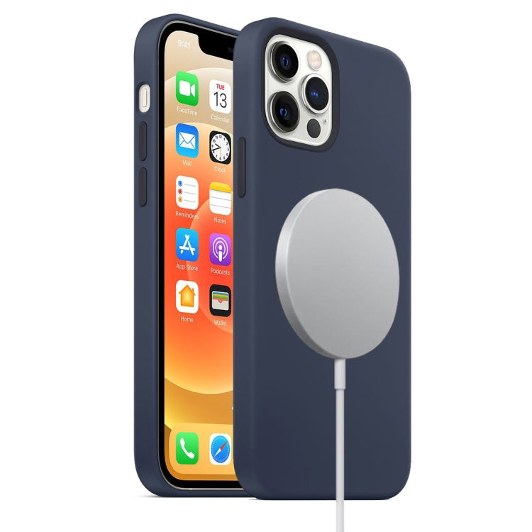 Custodia silicone liquido MagSafe per iPhone 12