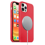Custodia silicone liquido MagSafe per iPhone 12