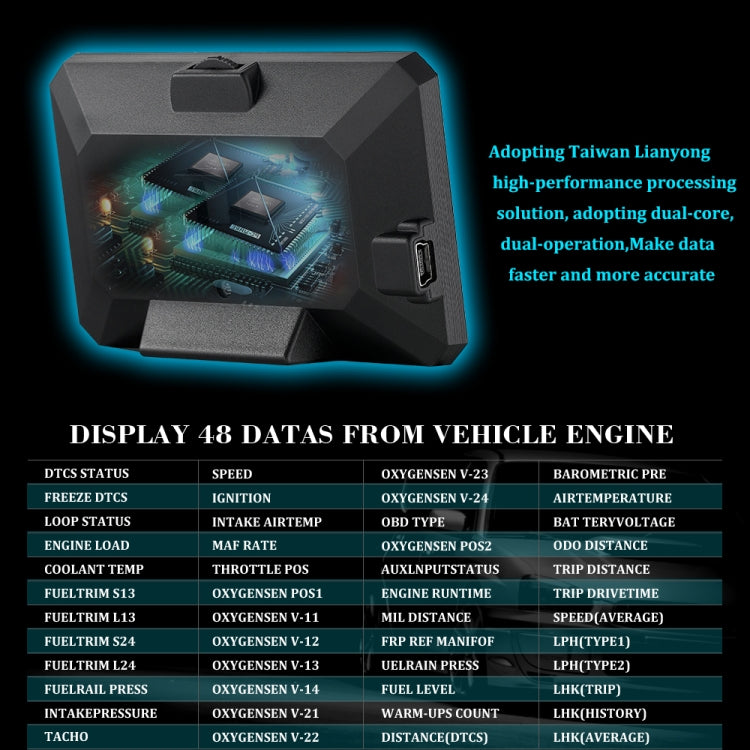 Eliminazione del codice di errore OBD2 del display head-up HUD per auto P16, P16