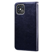 Custodia in pelle orizzontale per iPhone XR e 12