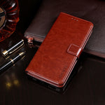 idewei Custodia in pelle a vibrazione orizzontale Crazy Horse Texture con supporto e slot per carte e portafoglio, For Huawei nova 8 SE, For Huawei P smart 2021, For HTC Desire 20+