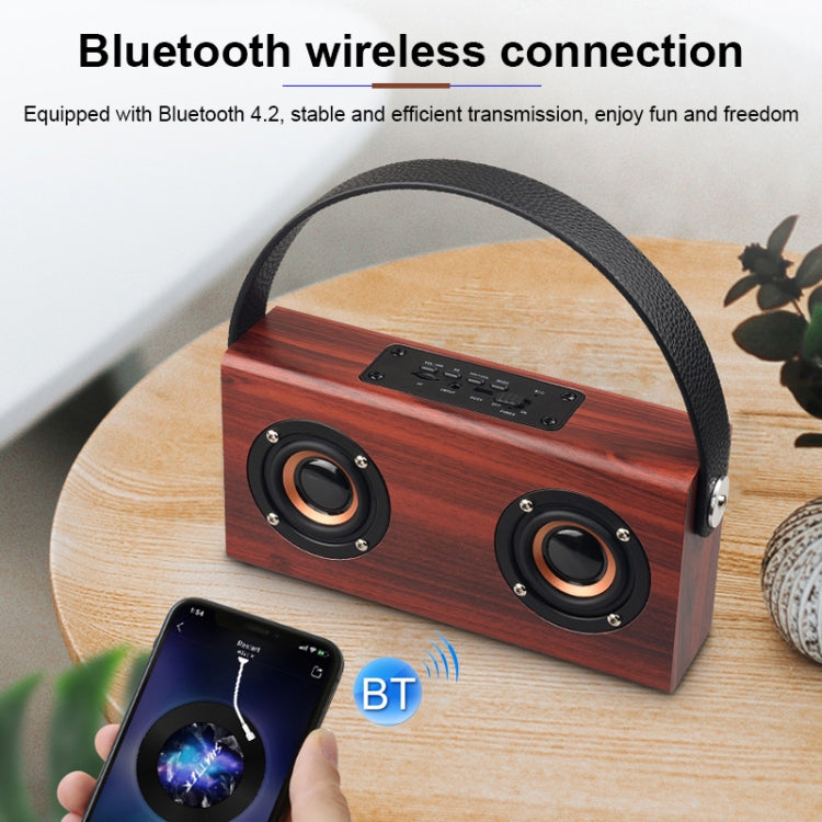 Altoparlante Bluetooth portatile D10 in legno