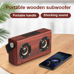 Altoparlante Bluetooth portatile D10 in legno