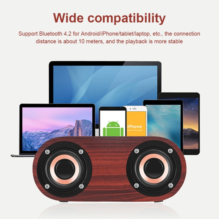 Altoparlante Bluetooth Q8 doppia tromba in legno