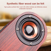 Q8 Bluetooth 4.2 Altoparlante Bluetooth classico a doppia tromba in legno, Q8(Red Wood Texture), Q8(Walnut Texture)