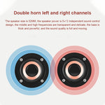 Altoparlante Bluetooth Q8 doppia tromba in legno