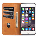 Custodia portafoglio in pelle orizzontale per iPhone 6,7,8 e Plus
