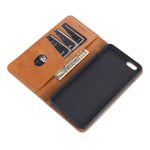 Custodia portafoglio in pelle orizzontale per iPhone 6,7,8 e Plus
