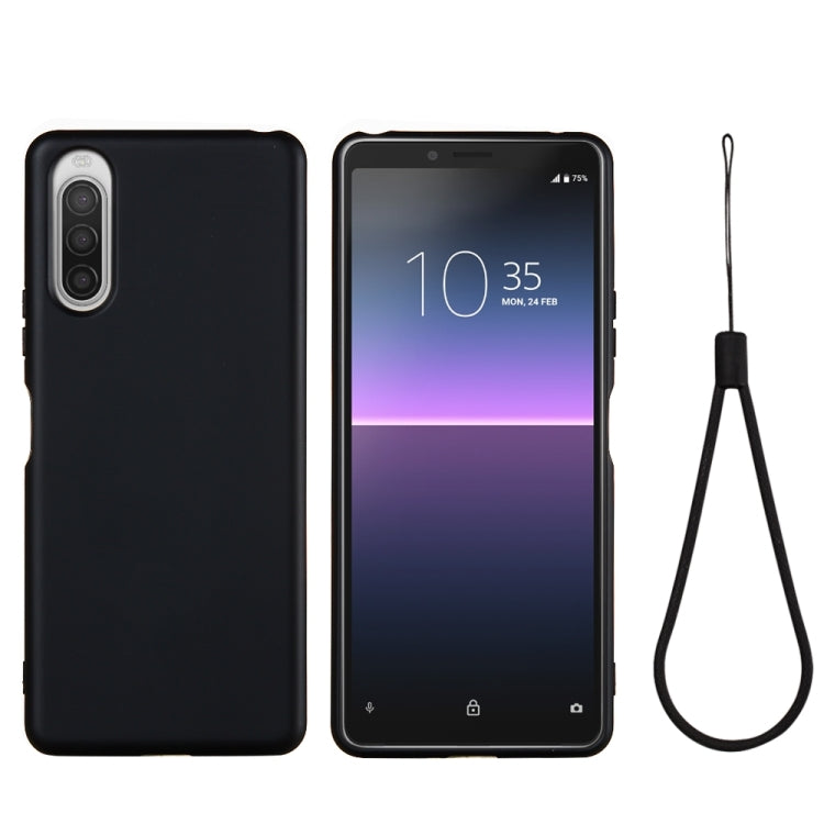 Custodia a copertura totale antiurto in silicone liquido Pure Color, For Sony Xperia 5 II