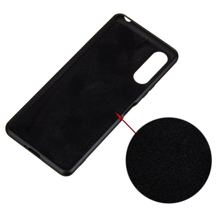 Custodia a copertura totale antiurto in silicone liquido Pure Color, For Sony Xperia 5 II