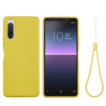 Custodia a copertura totale antiurto in silicone liquido Pure Color, For Sony Xperia 5 II