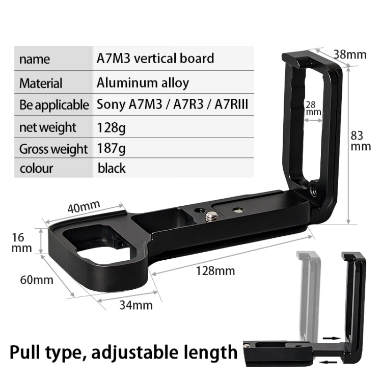 Le migliori offerte per BEXIN A73 L-plate Camera Clapper verticale per fotocamera A7M3 A7III A7RIII sono su ✓ Confronta prezzi e caratteristiche di prodotti nuovi e usati ✓ Molti articoli con consegna gratis!