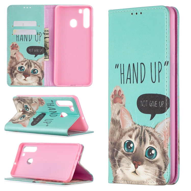 Custodia portafoglio in pelle PU per Samsung Galaxy A21