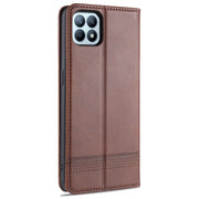 AZNS Custodia in pelle a vibrazione orizzontale con struttura in vitello magnetico con slot per carte, supporto e portafoglio, For OPPO Reno4 SE
