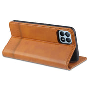 AZNS Custodia in pelle a vibrazione orizzontale con struttura in vitello magnetico con slot per carte, supporto e portafoglio, For OPPO Reno4 SE
