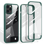 Custodia protettiva in vetro e plastica per iPhone 12 mini, 12, 1
