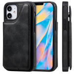 Custodia portafoglio in vitello con slot carte per iPhone 12 mini