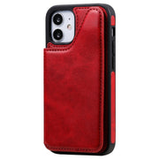 Custodia protettiva antiurto in vitello con supporto, slot per schede e telaio, For iPhone 12 mini, For iPhone 12 / 12 Pro, For iPhone 12 Pro Max, For Samsung Galaxy Note20