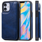 Custodia portafoglio in vitello con slot carte per iPhone 12 mini