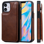 Custodia portafoglio in vitello con slot carte per iPhone 12 mini