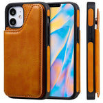 Custodia portafoglio in vitello con slot carte per iPhone 12 mini