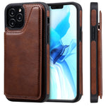 Custodia portafoglio in vitello con slot carte per iPhone 12 mini