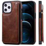 Custodia portafoglio in vitello con slot carte per iPhone 12 mini